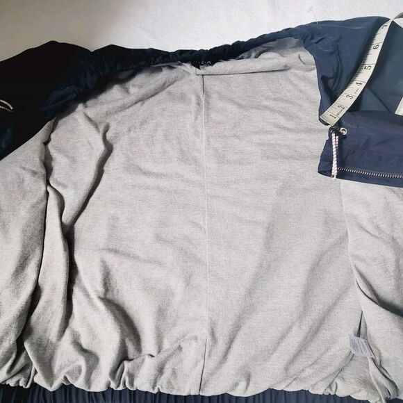 Athleta Womens Navy Blue Zip Front Drawstring Chill Bomber Jacket Size M - Picture 10 of 13